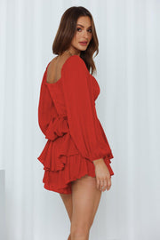 Women Jumpsuit Short Puff Sleeve Fashion Ruffle Shorts - Deck Em Up