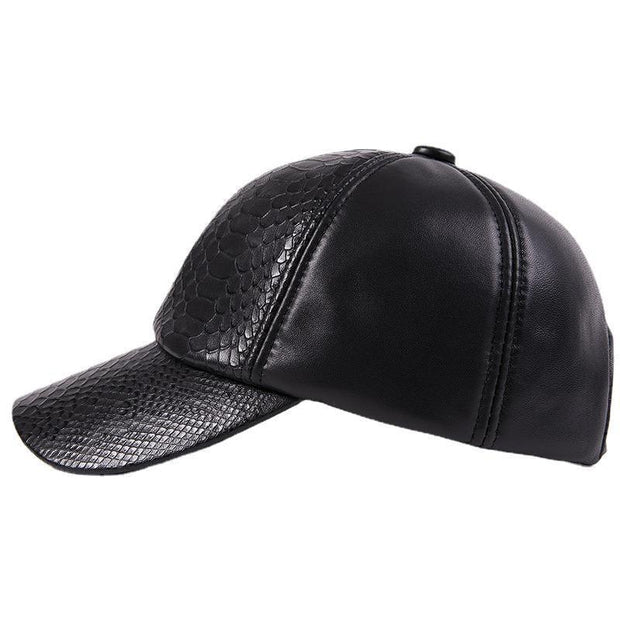 Autumn And Winter High-end Leisure Leather Hat - Deck Em Up