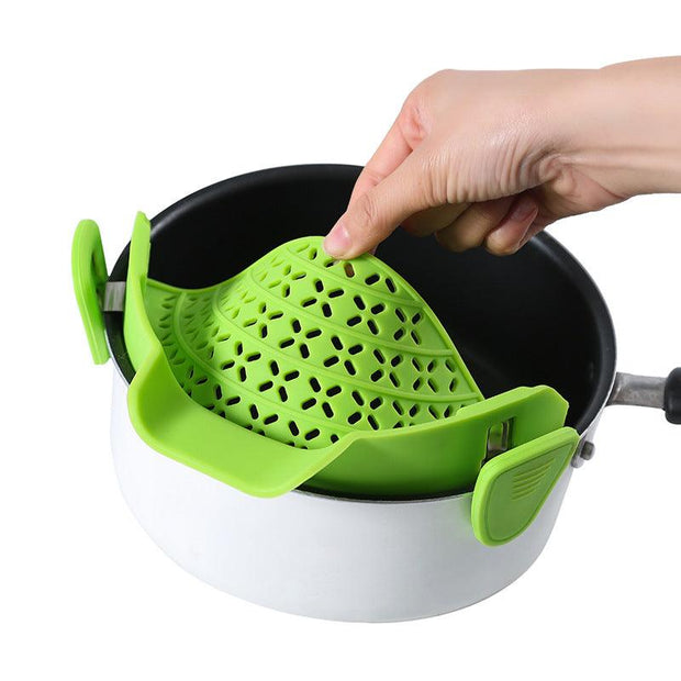 Kitchen Gadgets Silicone Pot Side Drain Stopper - Deck Em Up