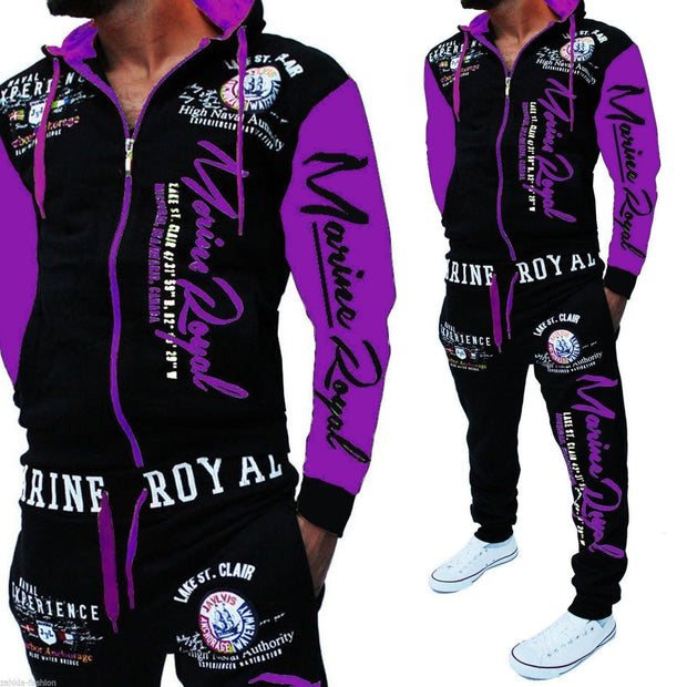 Men Tracksuit 2 Piece Tops and Pants Mens Sweat Suits Set - Deck Em Up