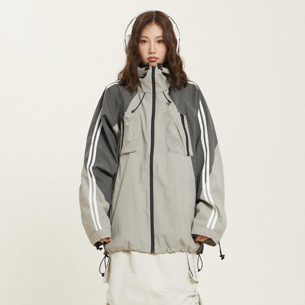 Waterproof Jacket Coat Female Stitching - Deck Em Up