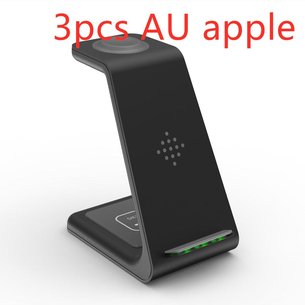 3 In 1 Fast Charging Station Wireless Charger Stand Wireless Quick Charge Dock For Phone Holder - Deck Em Up