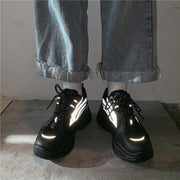 Platform Reflective Sneakers - Deck Em Up