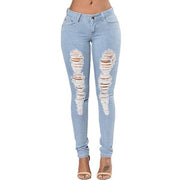 Designer Flower Swirl Ripped Jeans For Women Women Jeans Pencil Pants Denim Jeans - Deck Em Up