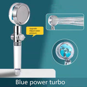 Shower Head Water Saving Flow 360 Degrees Rotating With Small Fan ABS Rain High Pressure Spray Nozzle Bathroom Accessories - Deck Em Up