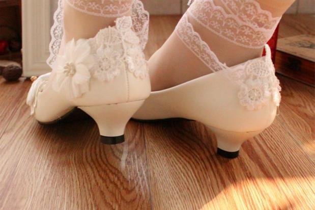 White Bow Ribbon Bridesmaid Wedding Dress Shoes - Deck Em Up