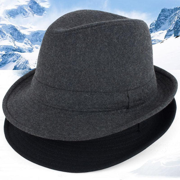 Autumn And Winter Men's Top Hat Woolen Hats, Autumn And Winter Warm Hats, Windproof Hats, Winter Hats For The Elderly In Winter Parisian Styled - Deck Em Up