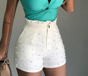 Women's Shorts Cannon Beads Solid Color Sexy Shorts Women - Deck Em Up