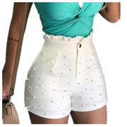 Women's Shorts Cannon Beads Solid Color Sexy Shorts Women - Deck Em Up