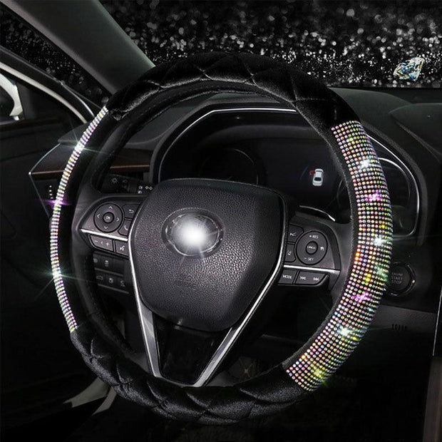 Car Steering Wheel Cover Diamond Lady Cartoon - Deck Em Up