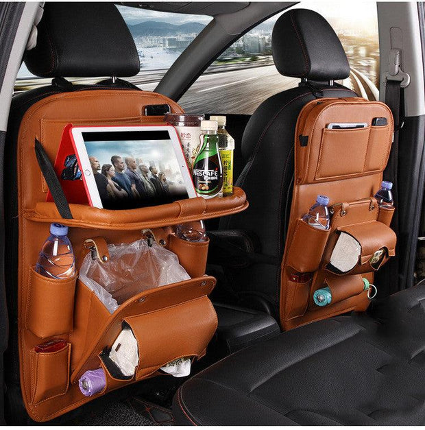 Pad-Bag Organizer Tray Car-Seat Car-Trash-Can Auto-Accessories Foldable Table Travel - Deck Em Up