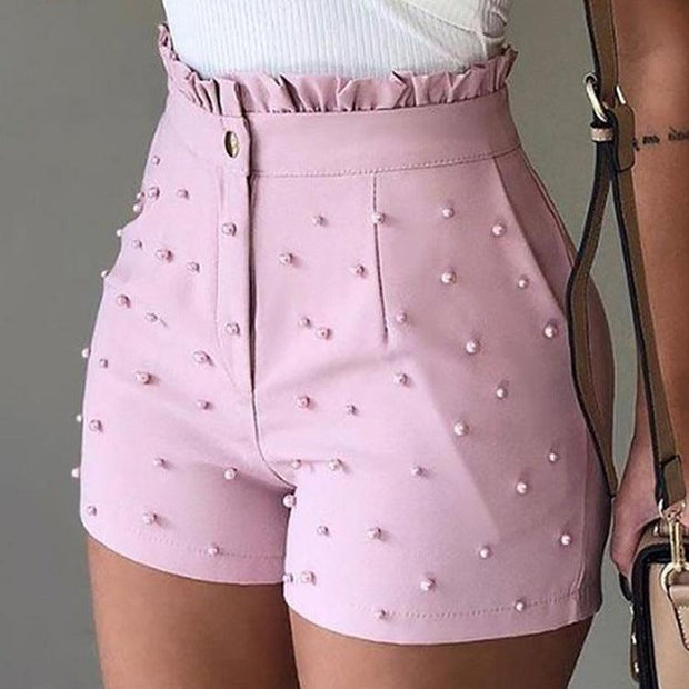 Explosive Style Women's Shorts, Gun Beads Solid Color Sexy Shorts Women - Deck Em Up