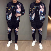 New Jacket Pants Men Tracksuit Moda Hombre Fashion Printing Men's Set Spring Men's Sports Suit 2 Piece Sets Plus Size 5XL - Deck Em Up