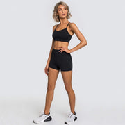 Summer New Womens Clothing Solid Color Fitness Sports Short Set - Deck Em Up