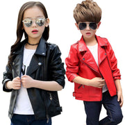 Girls And Boys Korean Children's Leather Jackets - Deck Em Up