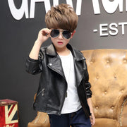 Girls And Boys Korean Children's Leather Jackets - Deck Em Up