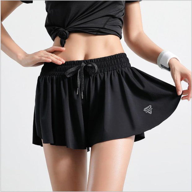 Women Hight Elastic Running Shorts Anti-light - Deck Em Up