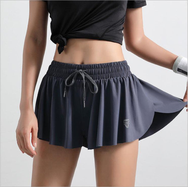 Women Hight Elastic Running Shorts Anti-light - Deck Em Up