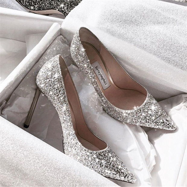 Spring And Autumn Wedding Shoes, Female Bridal Shoes Crystal Shoes, New Wedding Dress, High Heels, Stiletto Bridesmaid - Deck Em Up