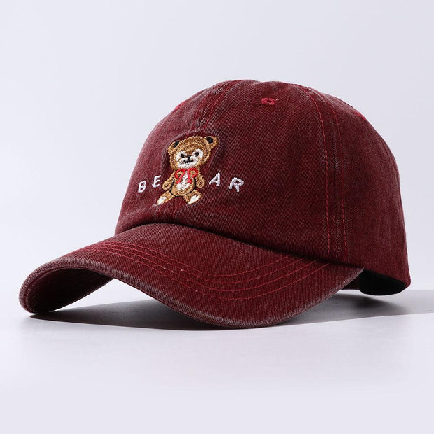 Mens & Womens Cartoon Teddy Bear Embroidery Hats - Deck Em Up