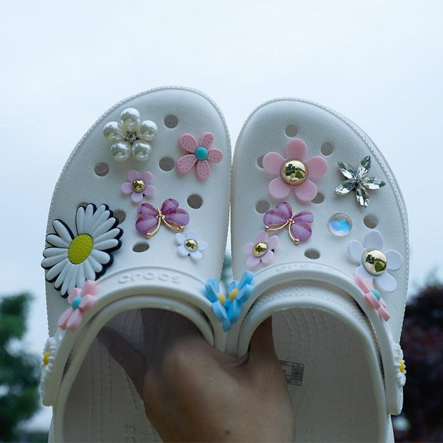 Hole Shoe Buckle Chrysanthemum Shoe Buckle Flower Shoe Flower Shoe Decoration - Deck Em Up