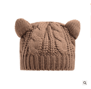 Women Cute Ear Beanie Hats mens - Deck Em Up