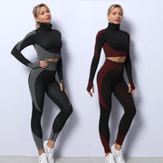 3 Piece Yoga Set Seamless Sport Set Women Gym Clothing Leggings Women Crop Top Sports Bra Women Fitness Gym Set Womens Outfits Tracksuit - Deck Em Up