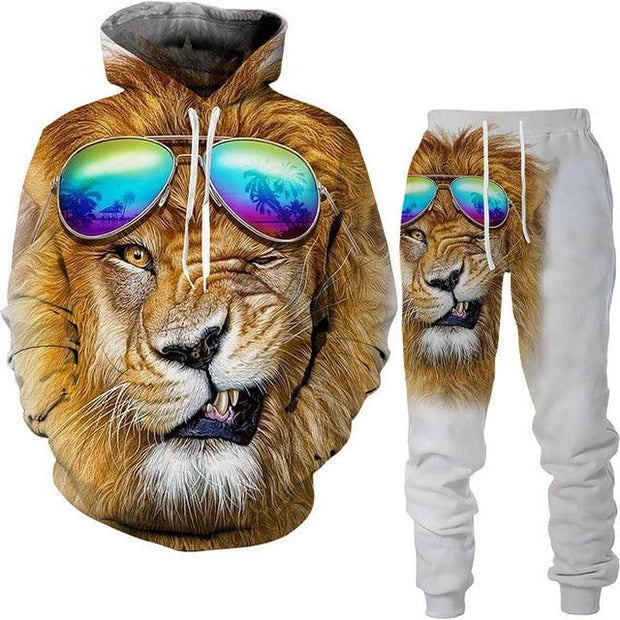 Autumn Tracksuit Men's Digital D Lion King Print Men's - Deck Em Up