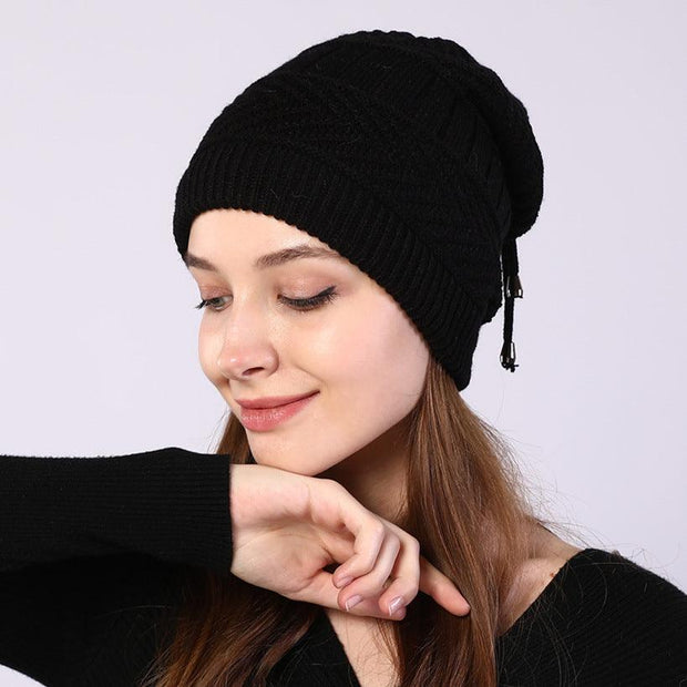 Winter Baotou Hats Plus Velvet Knitted Men and Women Pullovers - Deck Em Up