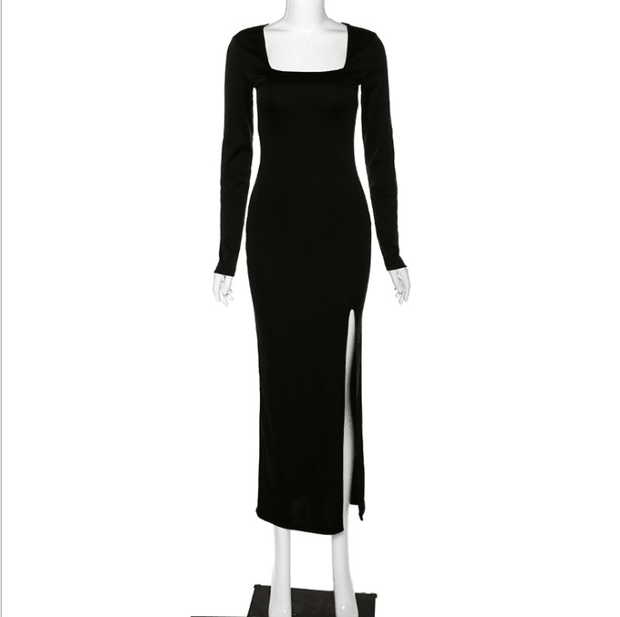 Elegant Black Sexy Womens Long Dresses - Deck Em Up