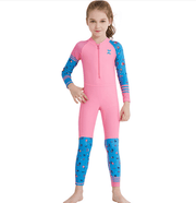 Children's Quick-Drying Diving Suit Girls Boys Conjoined Long-Sleeved Snorkeling Suit Swimwear Size Children's Swimwear Sunscreen Swimsuit - Deck Em Up