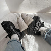 Platform Reflective Sneakers - Deck Em Up