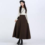 Woolen Skirt Slim Fit Mid-length - Deck Em Up