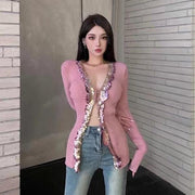 Fashionable Knitted Female Undershirt Coat - Deck Em Up