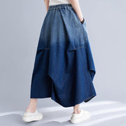 Gradient Color Denim Skirt For Women - Deck Em Up