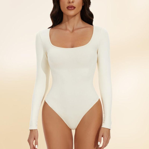 Sexy Seamless Thread Square-neck Cinched Breasted Body Shaping Clothes - Deck Em Up