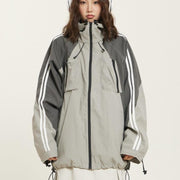 Waterproof Jacket Coat Female Stitching - Deck Em Up