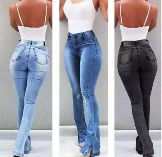 Stretch Ripped Jeans Sexy Hot Women Butt View Hot Sexy Fashion Designer - Deck Em Up