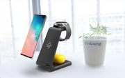 3 In 1 Fast Charging Station Wireless Charger Stand Wireless Quick Charge Dock For Phone Holder - Deck Em Up