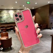 Apple Phone Case Accessories Love Crystal Diamond Edge Electroplating Protective Cover - Deck Em Up