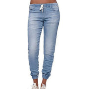 Lantern Jeans Women Sexy Style Three Quarter Lace Bow - Deck Em Up