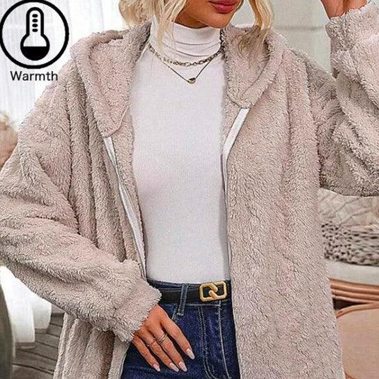 Hooded Long Sleeve Coat Top Women's Cardigan - Deck Em Up