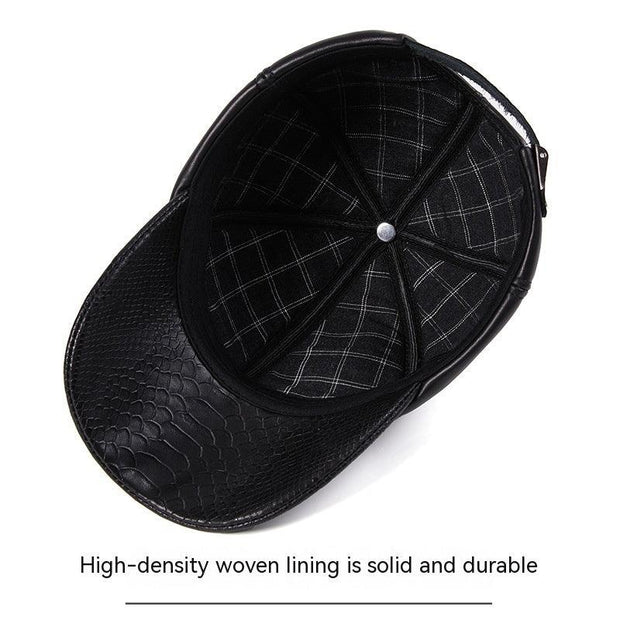 Autumn And Winter High-end Leisure Leather Hat - Deck Em Up