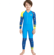 Children's Quick-Drying Diving Suit Girls Boys Conjoined Long-Sleeved Snorkeling Suit Swimwear Size Children's Swimwear Sunscreen Swimsuit - Deck Em Up