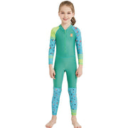 Children's Quick-Drying Diving Suit Girls Boys Conjoined Long-Sleeved Snorkeling Suit Swimwear Size Children's Swimwear Sunscreen Swimsuit - Deck Em Up