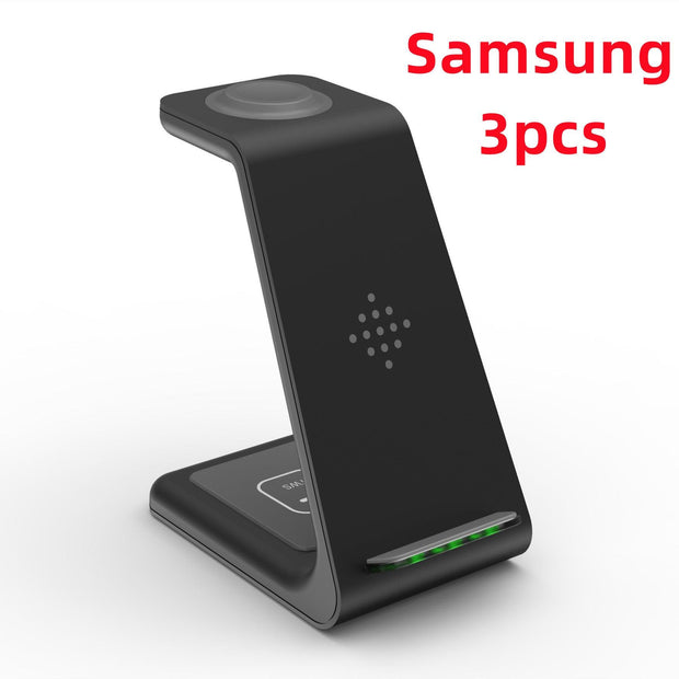 3 In 1 Fast Charging Station Wireless Charger Stand Wireless Quick Charge Dock For Phone Holder - Deck Em Up