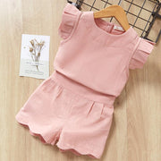 Kids Baby Girls Clothes New Short Sleeve T-Shirt Pants Dress - Deck Em Up