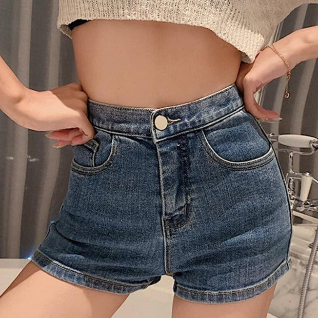 Bow Tie Lace Back Zipped Jeans Shorts Womens - Deck Em Up