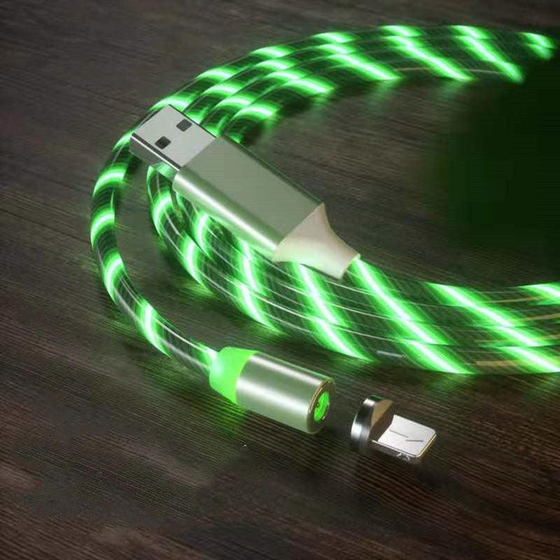 Magnetic Charging Cable Streamer Fast Charging Cable Lighting Micro USB Cable LED Magnet Charger Type-C Cable - Deck Em Up