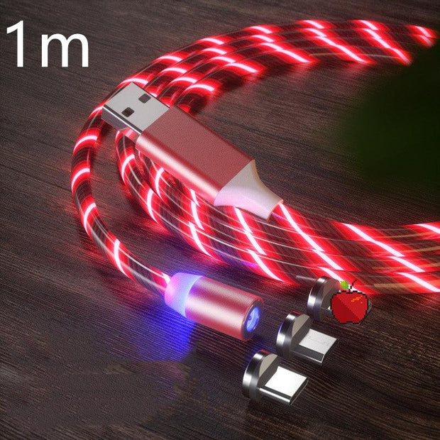 Magnetic Charging Cable Streamer Fast Charging Cable Lighting Micro USB Cable LED Magnet Charger Type-C Cable - Deck Em Up